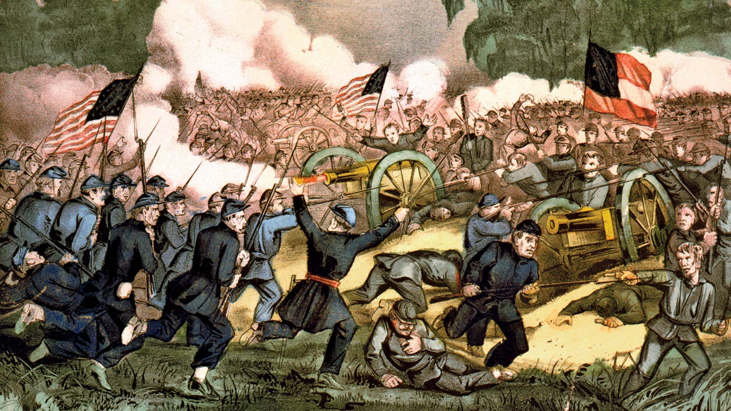 Battle of Gettysburg lithograph by Currier & Ives