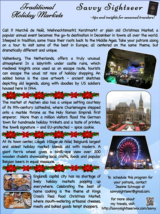 Savvy Sightseer Holiday Markets