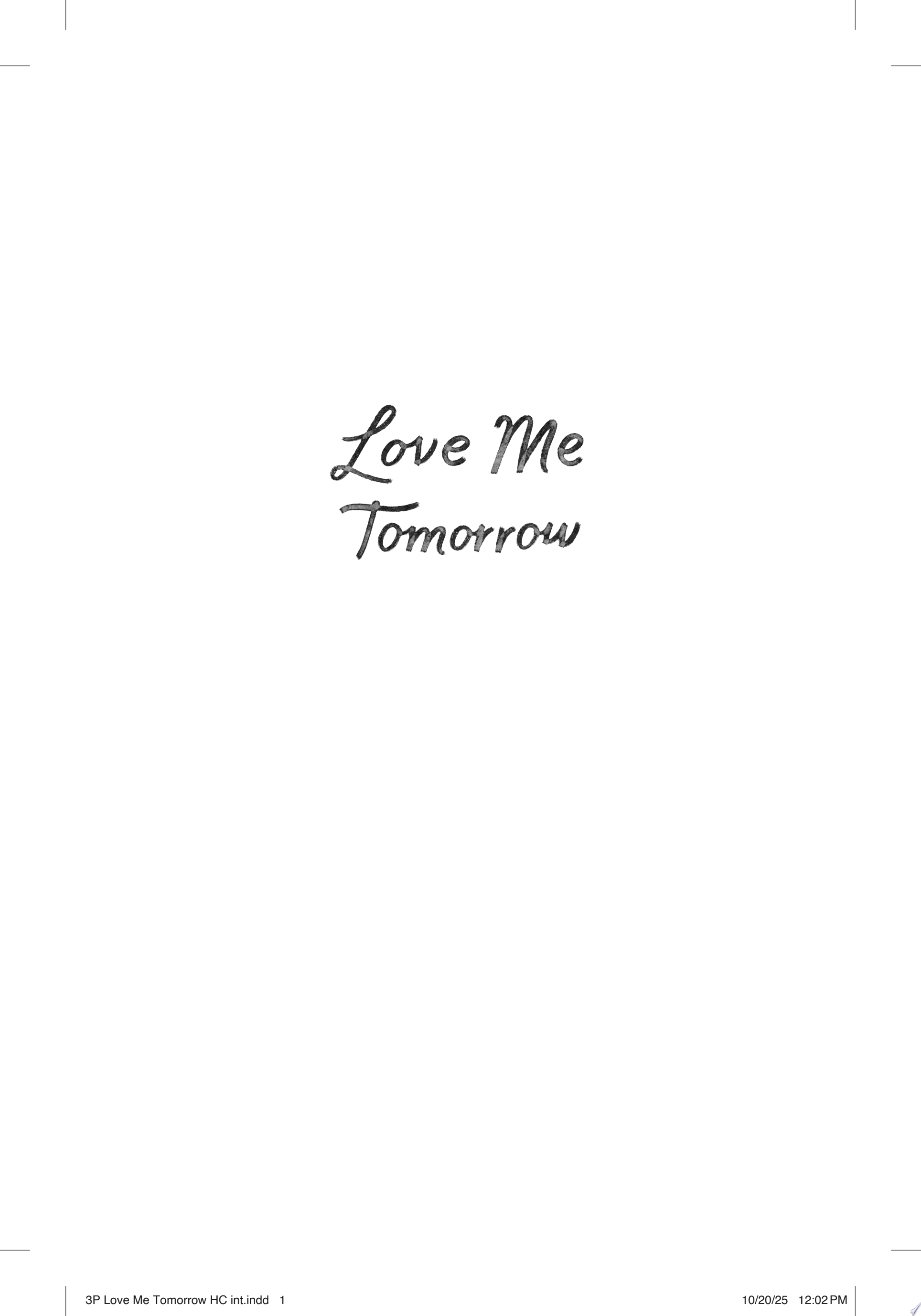 Image for "Love Me Tomorrow"