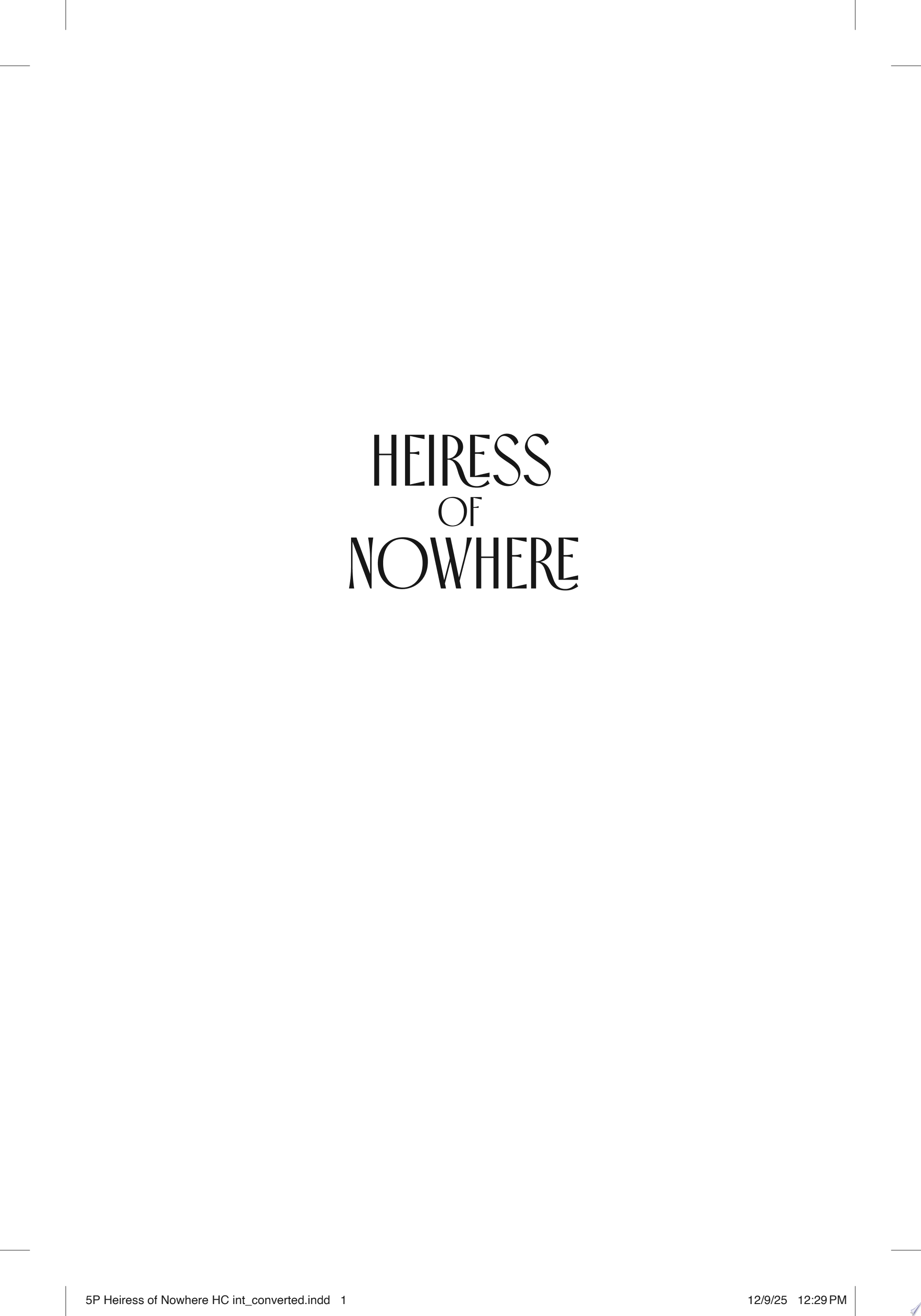 Image for "Heiress of Nowhere"