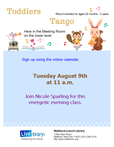 Enjoy this active movement and activity class.