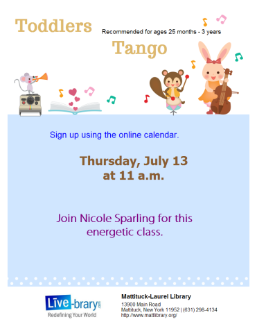 Have a morning of music and active fun with Miss Nicole..