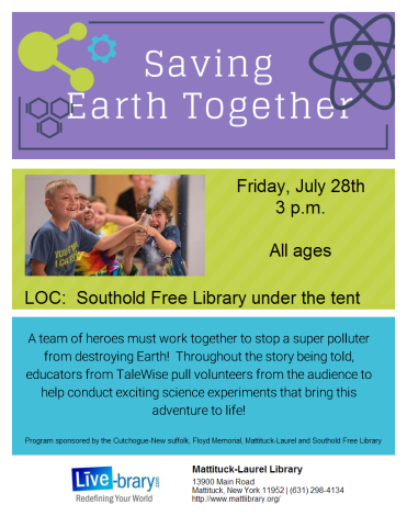 Under the tent at the Southold Library