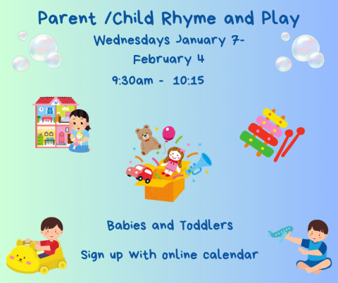 Free play and singing along with puppets