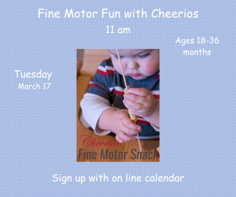 Fine motor fun with Cheerios