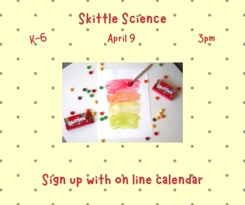 Paint a picture using skittles for color!