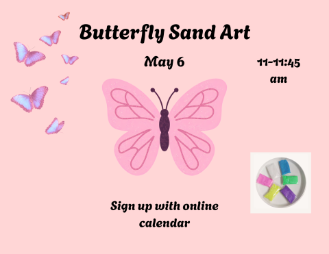 Make a sand art butterfly, kit supplied