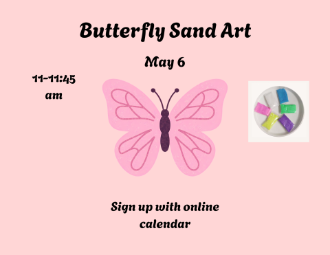 Make a sand art butterfly! Kit supplied