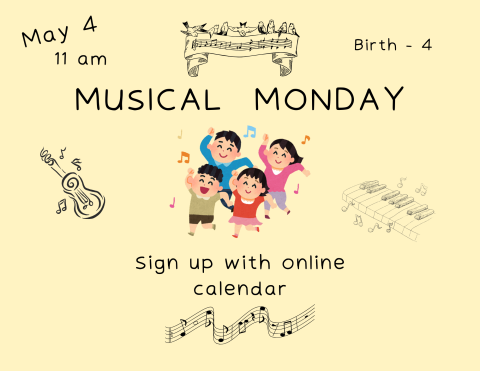 Music, singing and hands on instrument play 