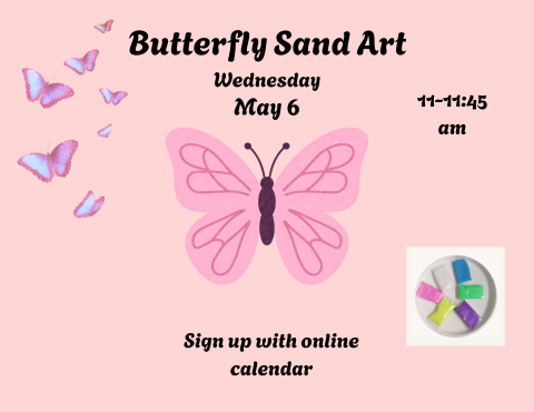 Make a sand art butterfly, kit supplied