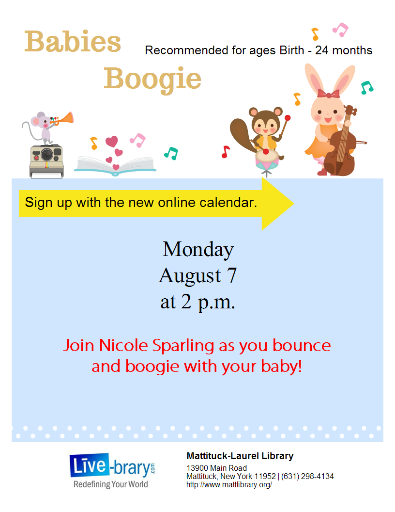 Join Miss Nicole for this energetic afternoon program