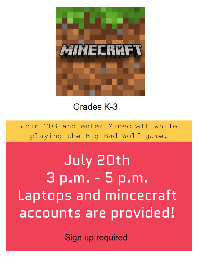 Play Minecraft and build houses the wolf cannot blow down!