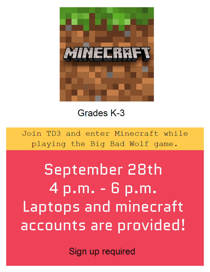 Play Minecraft and build houses the wolf cannot blow down!