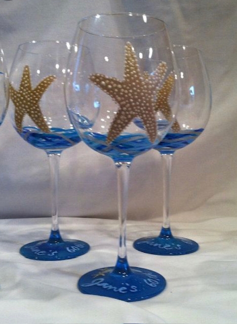 Painted Wine Glasses