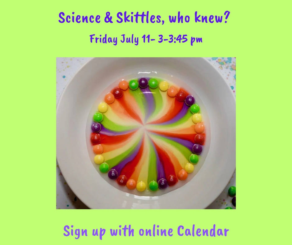 Experiment using Skittles candy  and water