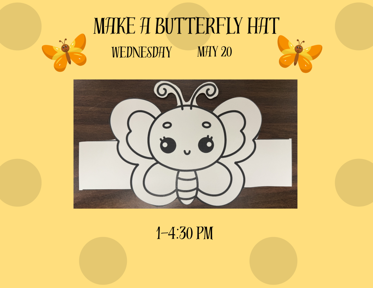 Drop in a make a butterfly hat!